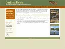 Tablet Screenshot of barblessfishing.com